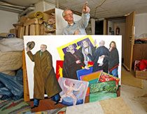 n seinen Bildern entpuppt sich der scheue Künstler Peter Kuschel als scharfsinniger Gesellschaftskritiker. Foto: Michael Matejka