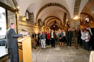 Empfang_04 Nürnbergs Oberbürgermeister Dr. Ulrich Maly bei seiner Laudatio.